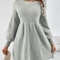 Autumn and Winter Knitted Dress for Women, Waist Slimming Fragrance Style A Line Long Sleeve Sweater Dress