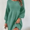 Autumn and Winter Knitted Dress for Women, Waist Slimming Fragrance Style A Line Long Sleeve Sweater Dress