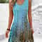 Women Summer Sleeveless Dress for Women Beach Bohemian Dress Exclusive Print Vacation Style