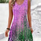 Women Summer Sleeveless Dress for Women Beach Bohemian Dress Exclusive Print Vacation Style