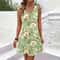 Women Summer Sleeveless Dress for Women Beach Bohemian Dress Exclusive Print Vacation Style