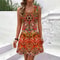 Women Summer Sleeveless Dress for Women Beach Bohemian Dress Exclusive Print Vacation Style