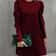 Spring And Autumn Round Neck Bubble Sleeve Dress Button Decorative Long Sleeve Dress For Women Eleg 10