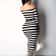 Casual Women Dress Summer Striped Bodycon Midi Dress, Slash Neck Lace Up Three Quarter Pencil Dress