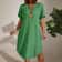Solid Color Large-Size Dress for Women, Summer New Short-Sleeved Casual Everyday Wear