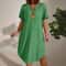 Solid Color Large-Size Dress for Women, Summer New Short-Sleeved Casual Everyday Wear
