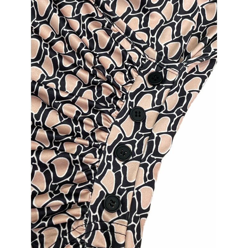 Floral Print High Waist Ruffled Summer Dress, Womens V Neck Sleeveless Bodycon Dress, Lightweight Sexy Vacation Outfit