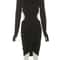 Sisterlinda Ruched Elegant Dress Women, Sexy Street Fashion Mini Bodycon Hollow Waistless Backless