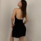 Spicy Girl Tight Fitting Dress, Summer New Solid Color Backless Hollow Hanging Neck Style