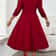 Elegant Red Dress for Large Sized Women, High End Womens Wear, Spring and Autumn Three Quarter Sleeves