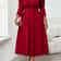 Elegant Red Dress for Large Sized Women, High End Womens Wear, Spring and Autumn Three Quarter Sleeves