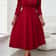 Elegant Red Dress for Large Sized Women, High End Womens Wear, Spring and Autumn Three Quarter Sleeves