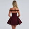 Deep V Off Shoulder Backless Sexy A Line Dress, Elegant Party Bodycon Mini Summer Dress for Women Vestidos