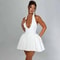 Deep V Off Shoulder Backless Sexy A Line Dress, Elegant Party Bodycon Mini Summer Dress for Women Vestidos
