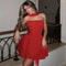 Deep V Off Shoulder Backless Sexy A Line Dress, Elegant Party Bodycon Mini Summer Dress for Women Vestidos