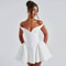 Deep V Off Shoulder Backless Sexy A Line Dress, Elegant Party Bodycon Mini Summer Dress for Women Vestidos