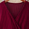 Elegant Plus Size Womens Ribbed Stretch Dress, Deep V Neck Cross Over Long Sleeve Work to Casual Dress