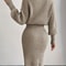 Casual Simple Turtleneck Knitted Pullover Dress Without a Belt, Autumn Winter New Fashionable Look