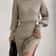 Casual Simple Turtleneck Knitted Pullover Dress Without a Belt, Autumn Winter New Fashionable Look