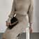 Casual Simple Turtleneck Knitted Pullover Dress Without a Belt, Autumn Winter New Fashionable Look