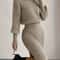 Casual Simple Turtleneck Knitted Pullover Dress Without a Belt, Autumn Winter New Fashionable Look