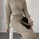 Casual Simple Turtleneck Knitted Pullover Dress Without a Belt, Autumn Winter New Fashionable Look