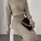 Casual Simple Turtleneck Knitted Pullover Dress Without a Belt, Autumn Winter New Fashionable Look