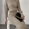 Casual Simple Turtleneck Knitted Pullover Dress Without a Belt, Autumn Winter New Fashionable Look