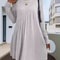 Irregular Brushed Ribbed Knit Dress, Autumn Winter Bohemian Solid Color Dress for Women