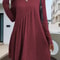 Irregular Brushed Ribbed Knit Dress, Autumn Winter Bohemian Solid Color Dress for Women