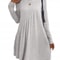 Irregular Brushed Ribbed Knit Dress, Autumn Winter Bohemian Solid Color Dress for Women