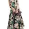 Bohemian Sleeveless Summer Dresses Women Floral Printed Sundress Casual Fashion Ruffles Hem Long Ve 2
