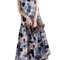 Bohemian Sleeveless Summer Dresses Women Floral Printed Sundress Casual Fashion Ruffles Hem Long Ve 5