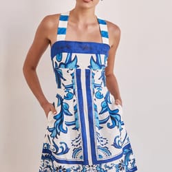 short vacation strap color blocked dress, elegant new printed bohemian dress