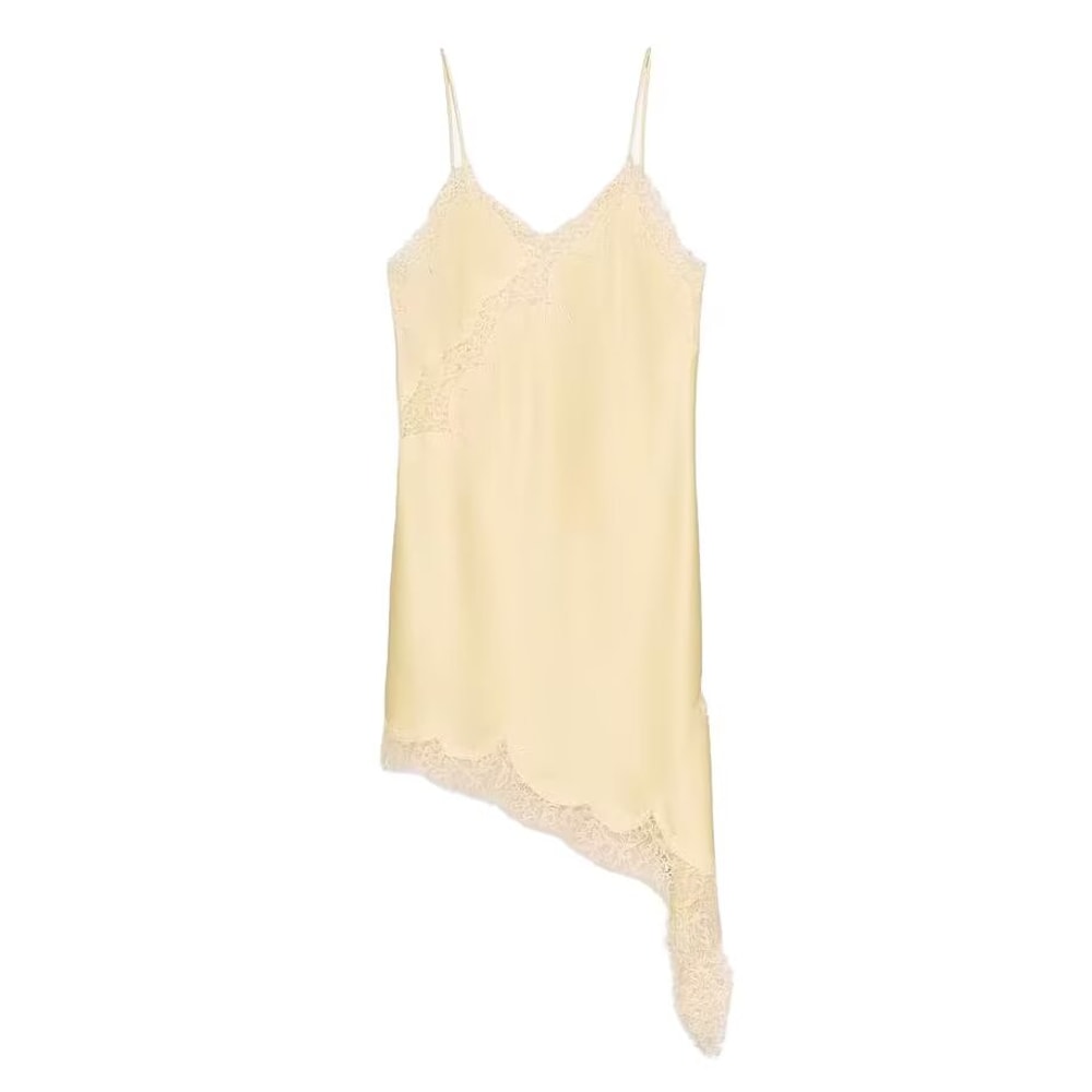 Womens Lace Asymmetrical Dress Sexy Summer Suspender Dress Fashionable New Temperament Evening Wear 6