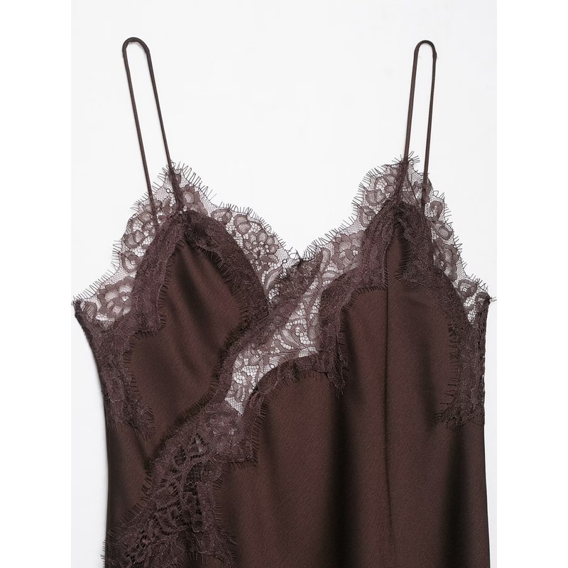 Womens Lace Asymmetrical Dress Sexy Summer Suspender Dress Fashionable New Temperament Evening Wear 4