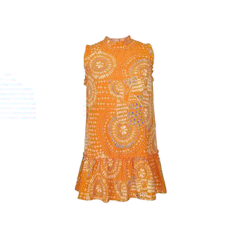 Summer New Womens Elegant Slim Fit Short Sleeve Dress, Black Gold Red Paisley Print, Ruched Hem, Round Neck