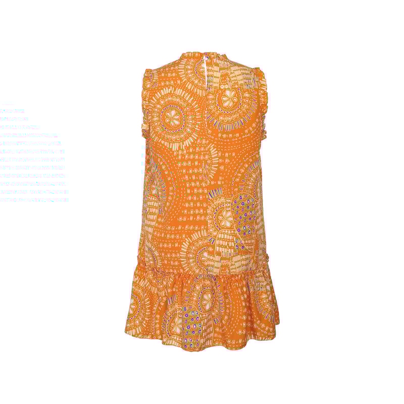 Summer New Womens Elegant Slim Fit Short Sleeve Dress, Black Gold Red Paisley Print, Ruched Hem, Round Neck