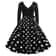 Black Vestidos Sleeve Polka Dot Dress Spring Autumn Elegant New Year Party Dresses 2