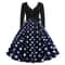 Black Vestidos Sleeve Polka Dot Dress Spring Autumn Elegant New Year Party Dresses 4
