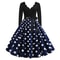 Black Vestidos Sleeve Polka Dot Dress Spring Autumn Elegant New Year Party Dresses 4