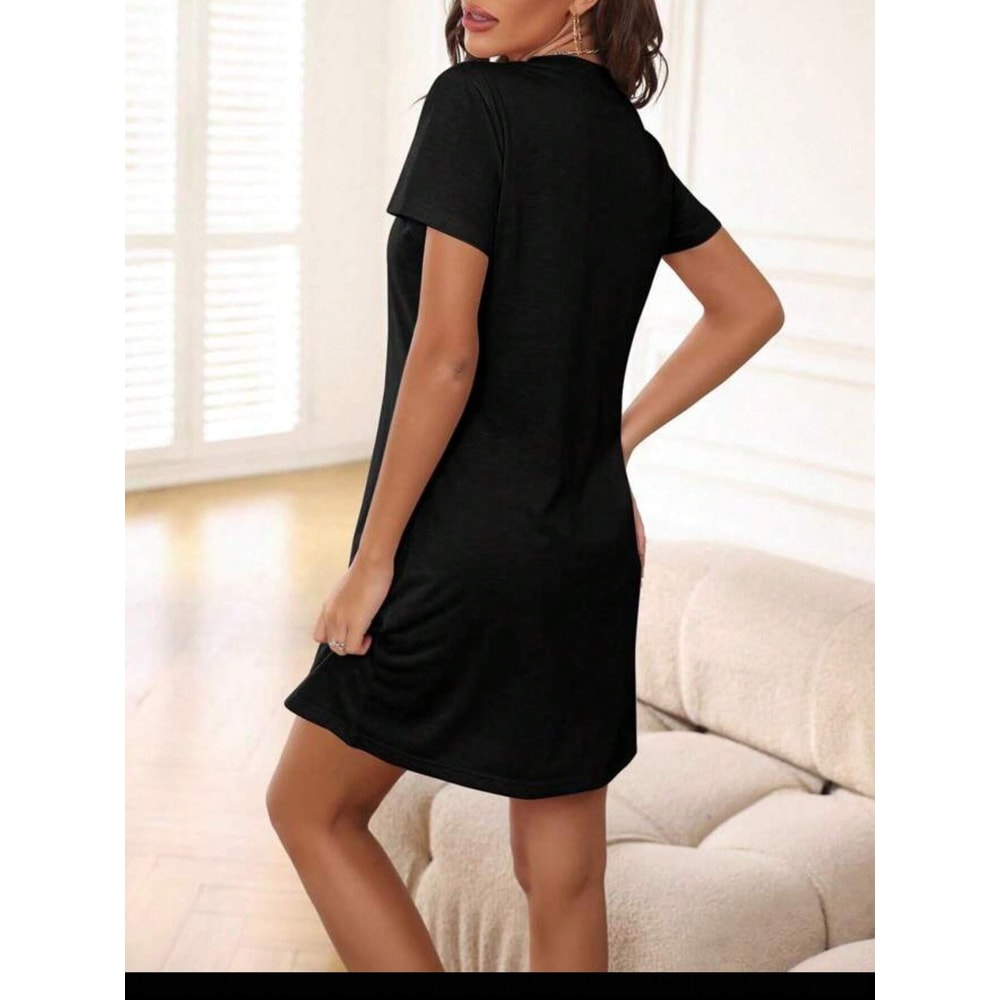 Summer Dresses Printed Slim Fit A Line Shirt Dress Casual Womens Dresses Half Length Short Evening Women Clothes