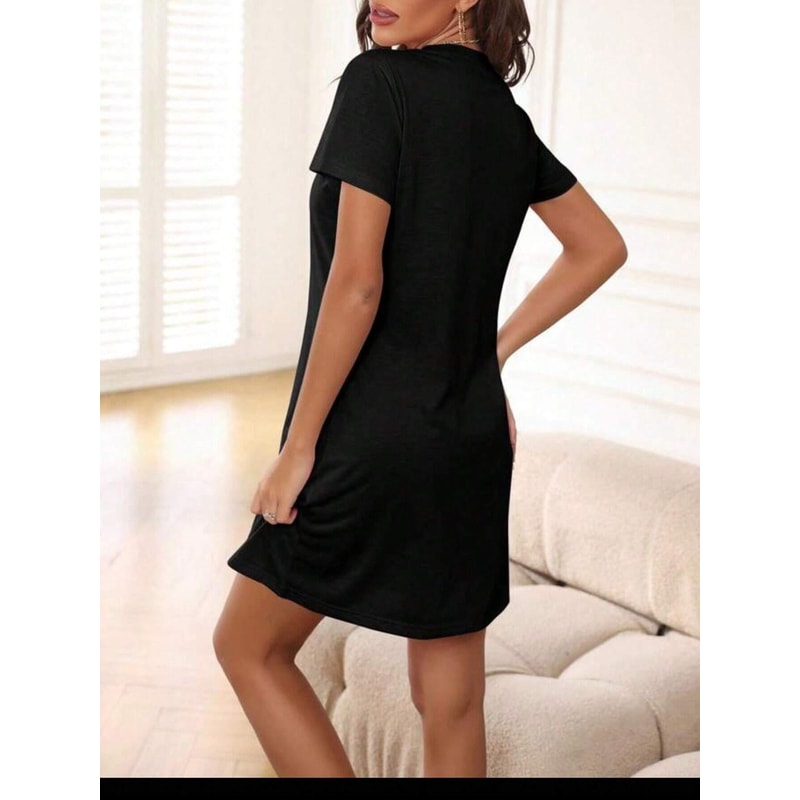 Summer Dresses Printed Slim Fit A Line Shirt Dress Casual Womens Dresses Half Length Short Evening Women Clothes