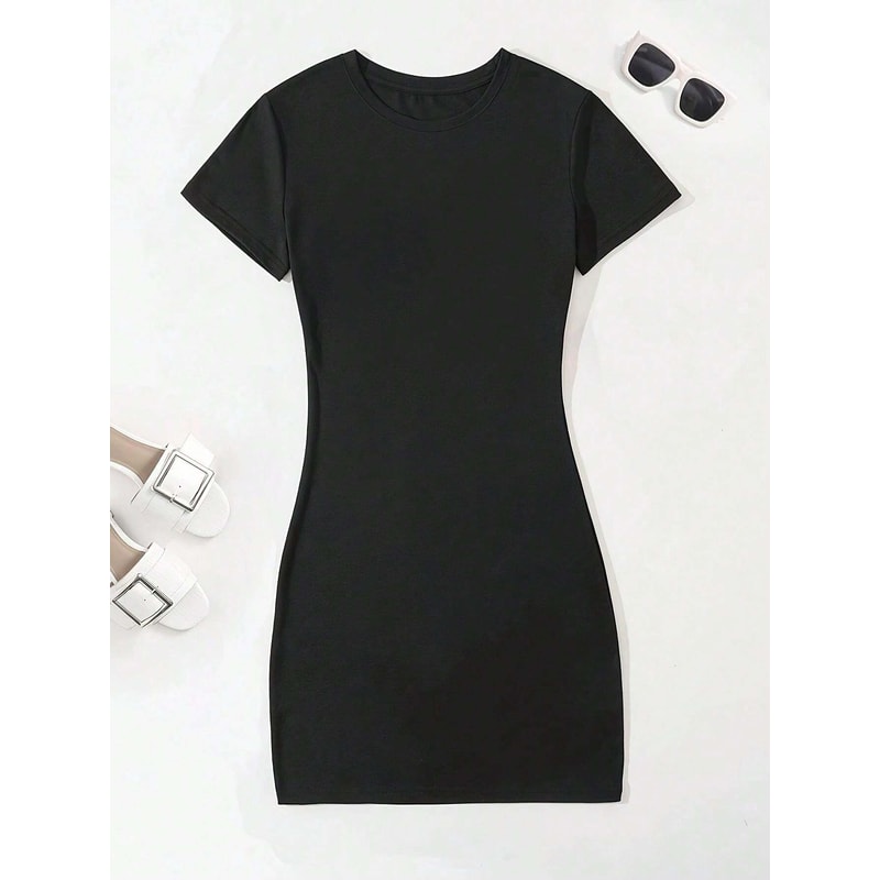 Summer Dresses Printed Slim Fit A Line Shirt Dress Casual Womens Dresses Half Length Short Evening Women Clothes