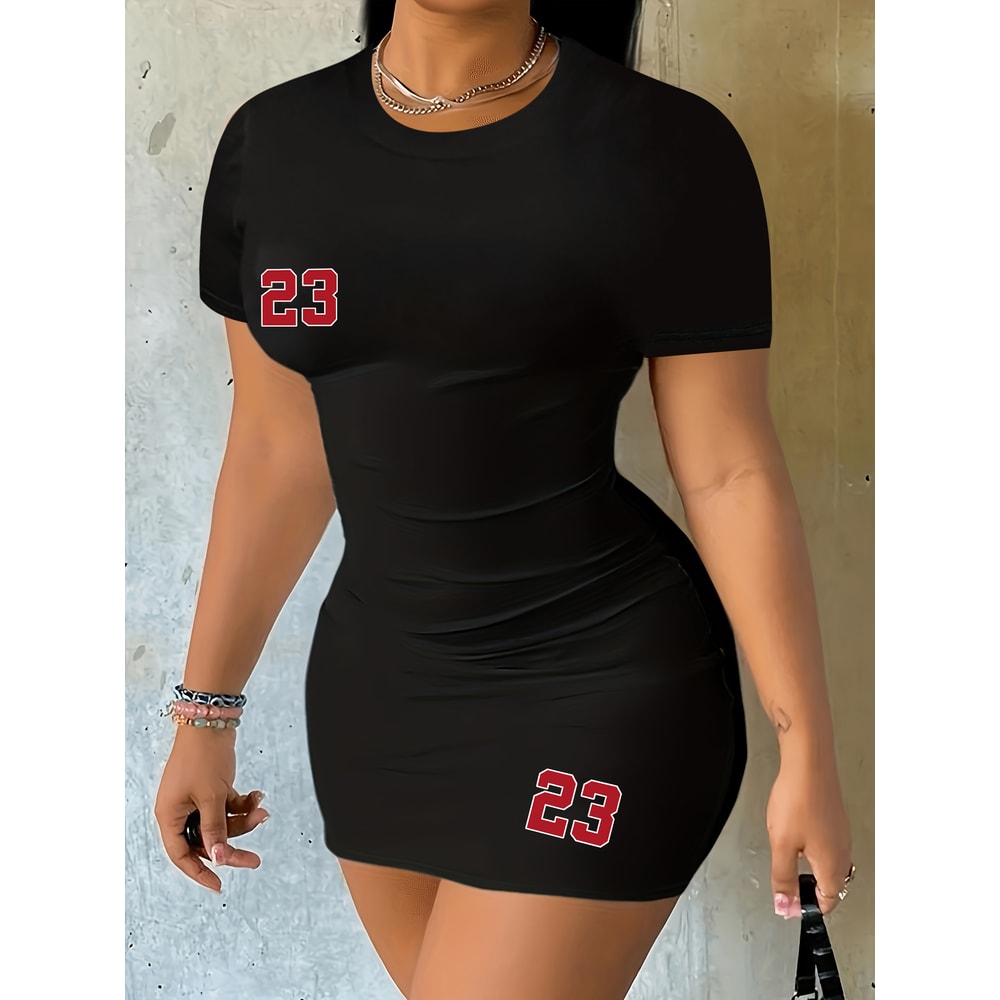 Summer Dresses Printed Slim Fit A Line Shirt Dress Casual Womens Dresses Half Length Short Evening Women Clothes