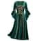Vampire Witch Victorian Gothi Bandage Dress Women Long Sleeve Medieval Cosplay Vintage Look 0