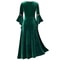 Vampire Witch Victorian Gothi Bandage Dress Women Long Sleeve Medieval Cosplay Vintage Look 1