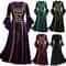 Vampire Witch Victorian Gothi Bandage Dress Women Long Sleeve Medieval Cosplay Vintage Look 2
