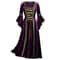 Vampire Witch Victorian Gothi Bandage Dress Women Long Sleeve Medieval Cosplay Vintage Look 6