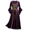 Vampire Witch Victorian Gothi Bandage Dress Women Long Sleeve Medieval Cosplay Vintage Look 6